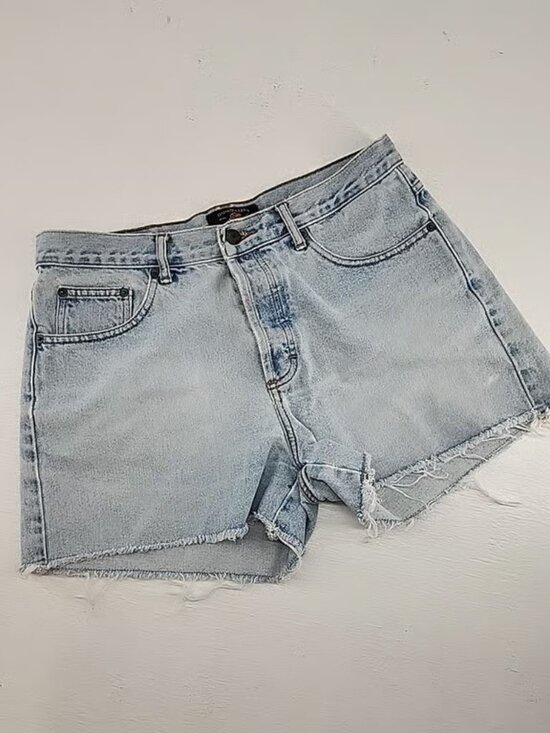 Pants - American Eagle Dungarees Size 10R | High Rise Distressed Denim Jean Shorts